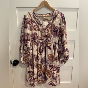 Band of the Free Purple Paisley Dress NWT Size Medium Wedding Guest Dress